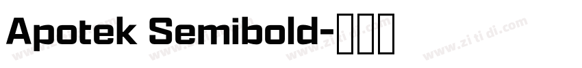 Apotek Semibold字体转换